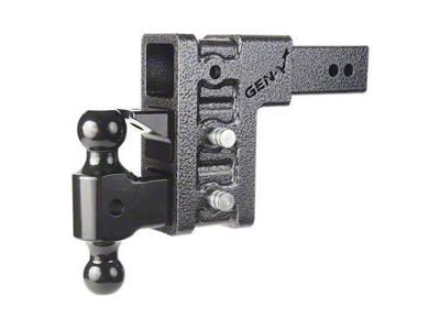Gen-Y Hitch Mega-Duty 32K Adjustable 2.50-Inch Receiver Hitch Dual-Ball Mount with Pintle Lock; 9-Inch Offset Drop (Universal; Some Adaptation May Be Required)