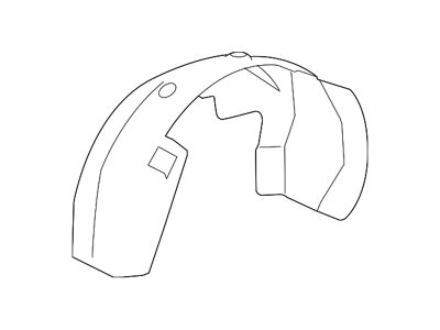 GM Fender Liner; Left (07-10 Sierra 3500 HD)