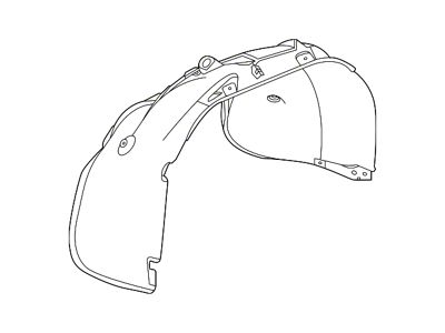 GM Fender Liner; Left (2020 Sierra 3500 HD)