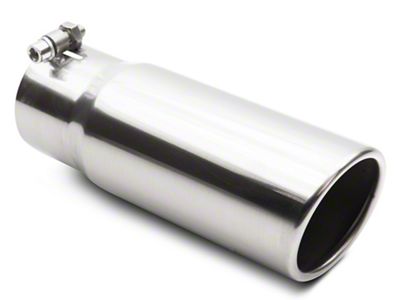 Proven Ground Rolled End Round Exhaust Tip; 3.50-Inch; Polished (Universal; Some Adaptation May Be Required)