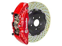 Brembo GT Series 6-Piston Front Big Brake Kit with 15-Inch 2-Piece Cross Drilled Rotors; Red Calipers (07-09 Sierra 2500 HD)