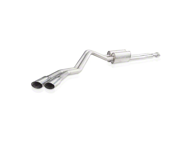 Stainless Works Legend Series Dual Exhaust System with Polished Tips; Same Side Exit (20-23 6.6L Gas Silverado 2500 HD)