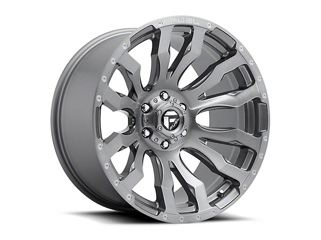 Fuel Wheels Blitz Platinum Brushed Gunmetal 8-Lug Wheel; 20x9; 1mm Offset (07-10 Silverado 2500 HD)