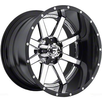 Fuel Wheels Maverick Chrome with Gloss Black Lip 8-Lug Wheel; 20x10; -19mm Offset (07-10 Silverado 2500 HD)