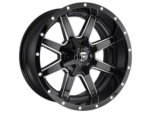 Fuel Wheels Maverick Gloss Black Milled 8-Lug Wheel; 18x9; 20mm Offset (07-10 Silverado 2500 HD)