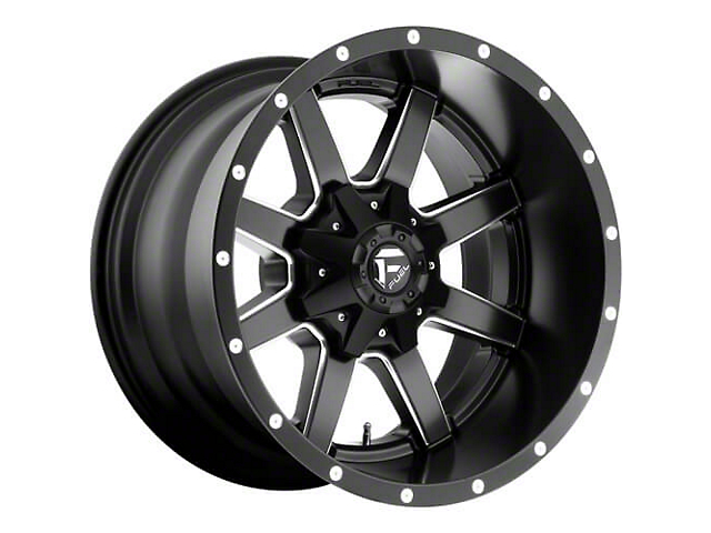 Fuel Wheels Maverick Matte Black Milled 8-Lug Wheel; 20x12; -44mm Offset (07-10 Silverado 2500 HD)