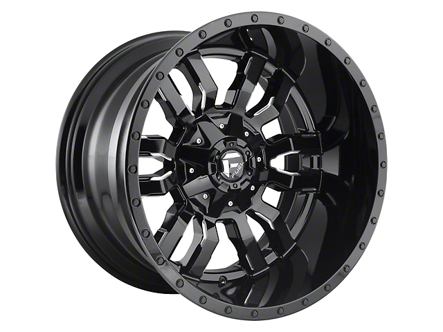 Fuel Wheels Sledge Gloss Black Milled 8-Lug Wheel; 20x12; -44mm Offset (07-10 Silverado 2500 HD)