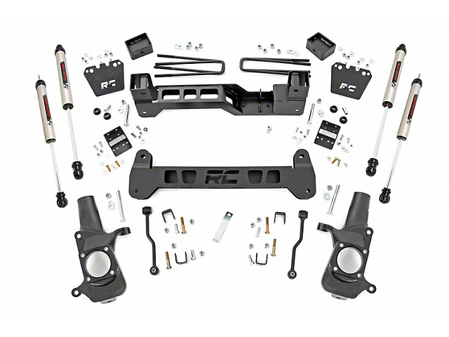 Rough Country 6-Inch Suspension Lift Kit with V2 Monotube Shocks (07-10 2WD Silverado 2500 HD)