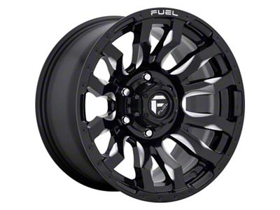 Fuel Wheels Blitz Gloss Black Milled 8-Lug Wheel; 20x9; 1mm Offset (20-23 Silverado 2500 HD)