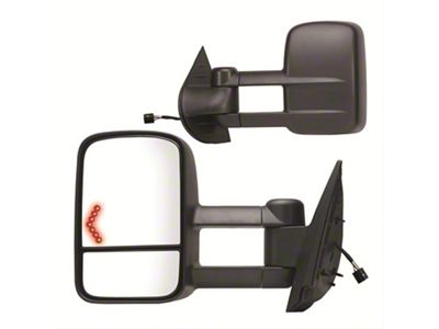 OEM Style Extendable Powered Towing Mirrors; Driver and Passenger Side (07-14 Sierra 2500 HD)