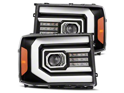 PRO-Series Projector Headlights; Black Housing; Clear Lens (07-14 Sierra 2500 HD)