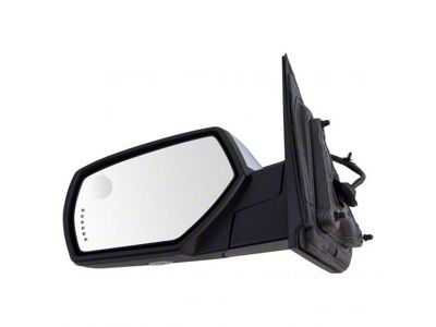 Powered Heated Memory Side Mirror with Chrome Cap; Driver Side (14-18 Silverado 1500)