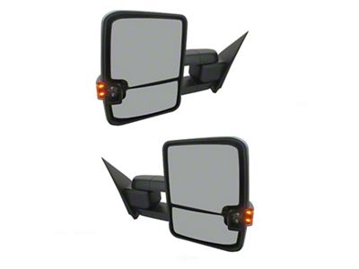 Powered Heated Power Folding Towing Mirrors with Black and Chrome Caps (15-19 Silverado 2500 HD)