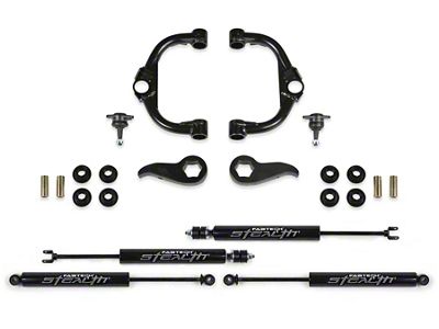 Fabtech 3.50-Inch Ball Joint Upper Control Arm Suspension Lift Kit with Stealth Shocks (20-23 4WD Silverado 2500 HD Double Cab, Crew Cab)