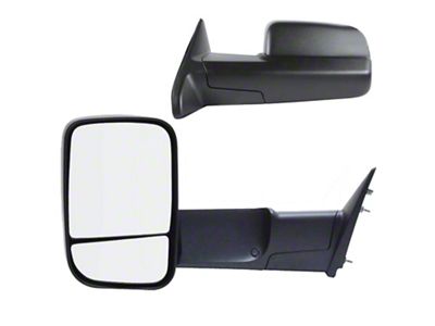 OEM Style Extendable Manual Towing Mirrors; Driver and Passenger Side (13-18 RAM 1500)