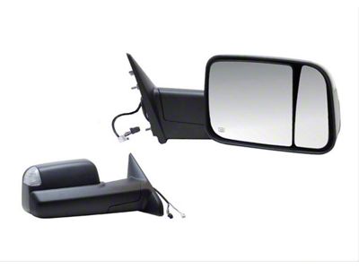 OEM Style Extendable Powered Towing Mirrors with Turn Signal; Driver and Passenger Side (09-12 RAM 2500)