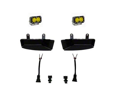 Baja Designs S2 Sport LED Fog Light Pocket Kit; Amber (19-23 RAM 3500)