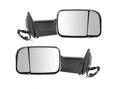 Powered Heated Memory Power Folding Towing Mirrors with Chrome Cap (13-18 RAM 2500)