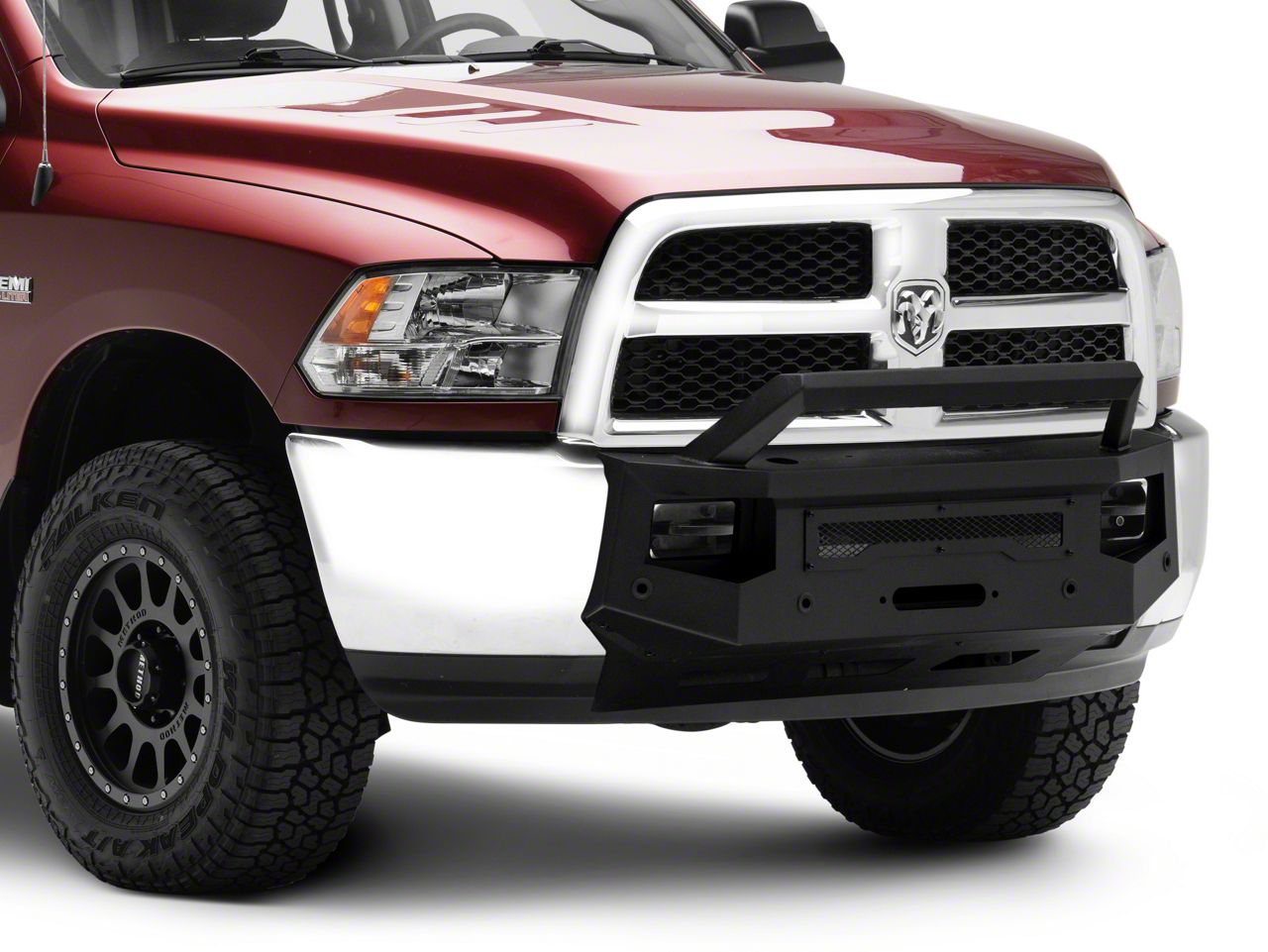 Barricade RAM 2500 HD Stubby Front Bumper with Winch Mount HR10897 (13 ...