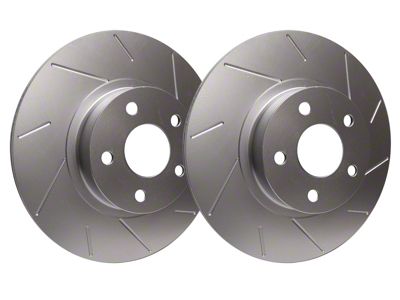 SP Performance Slotted 8-Lug Rotors with Silver Zinc Plating; Rear Pair (09-18 RAM 2500)