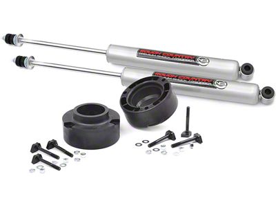 Rough Country 2.50-Inch Leveling Coil Spacers with Premium N3 Shocks (03-12 4WD RAM 3500)
