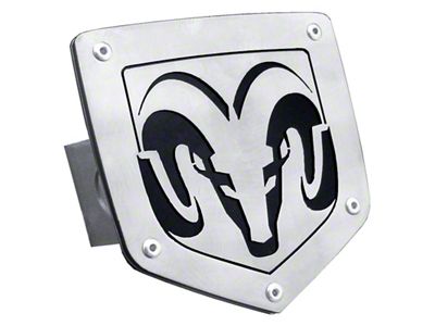 RAM Class II Hitch Cover; Brushed (Universal; Some Adaptation May Be Required)