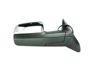 Powered Heated Memory Towing Mirror with Puddle Light; Chrome; Passenger Side (2012 RAM 2500)