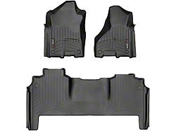 Weathertech DigitalFit Front and Rear Floor Liners; Black (19-23 RAM 2500 Mega Cab w/ Front Bucket Seats)