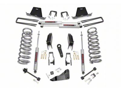 Rough Country 5-Inch Suspension Lift Kit with Premium N3 Shocks (03-07 4WD 5.9L/6.7L RAM 3500 SRW, Excluding Power Wagon)