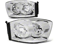 Headights with Clear Corner Lights; Chrome Housing; Clear Lens (06-09 RAM 2500)