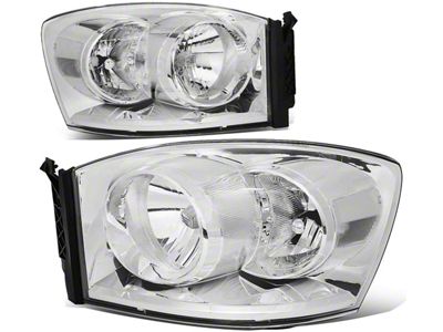 Headights with Clear Corner Lights; Chrome Housing; Clear Lens (06-09 RAM 3500)