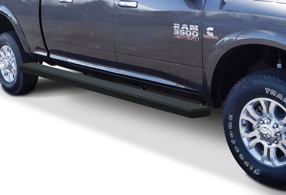 RAM 2500 6Inch iStep WheeltoWheel Running Boards; Black (1023 RAM