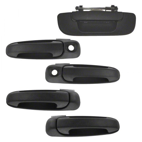 RAM 1500 Exterior Door Handles; Front and Rear; Textured Black (02-08 ...