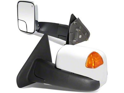 Manual Towing Mirrors with Amber Turn Signals; Chrome (03-09 RAM 3500)