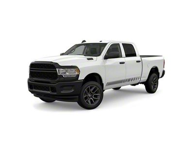 Lower Rocker Panel Stripes; Gray (03-23 RAM 3500)