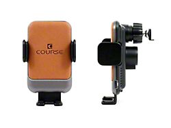 DirectFit Phone Mount with Tan AutoGrip Wireless Charging Head; Left Side (19-23 RAM 2500 Laramie Longhorn, Limited, Limited Longhorn)