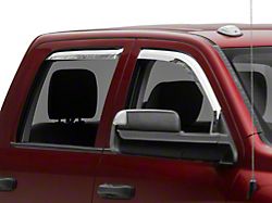 RAM Officially Licensed Element Chrome Window Visors; Channel Mount; Front and Rear (10-18 RAM 2500 Crew Cab, Mega Cab)
