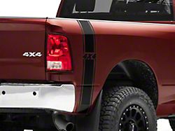 SpeedForm Rear Vertical Stripe with 4x4 Logo; Matte Black (03-23 RAM 2500)