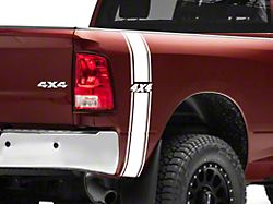 SEC10 Rear Vertical Stripe with 4x4 Logo; White (03-23 RAM 2500)