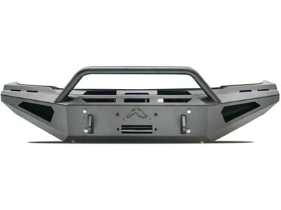 Fab Fours Red Steel Front Bumper with Pre-Runner Guard; Matte Black (19-23 RAM 2500)