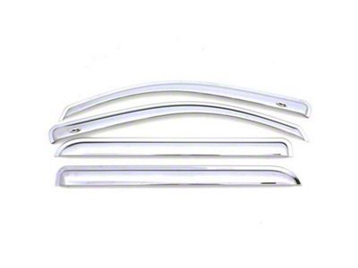 Ventvisor Window Deflectors; Front and Rear; Chrome (10-23 RAM 2500 Crew Cab)