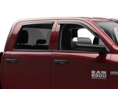 Ventvisor Window Deflectors; Front and Rear; Dark Smoke (10-23 RAM 2500 Crew Cab)