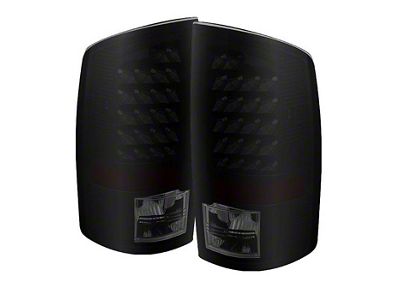 LED Tail Lights; Black Housing; Smoked Lens (03-06 RAM 3500)
