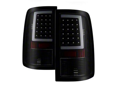 LED Tail Lights; Black Housing; Smoked Lens (13-18 RAM 3500 w/ Factory LED Tail Lights)