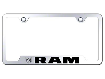 RAM License Plate Frame; Chrome (Universal; Some Adaptation May Be Required)