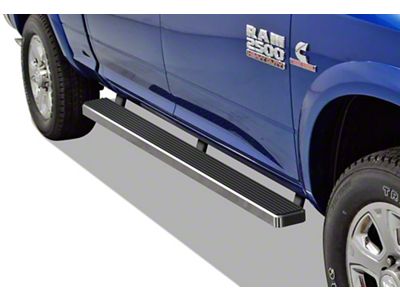 5-Inch iStep Running Boards; Hairline Silver (09-18 RAM 1500 Crew Cab)