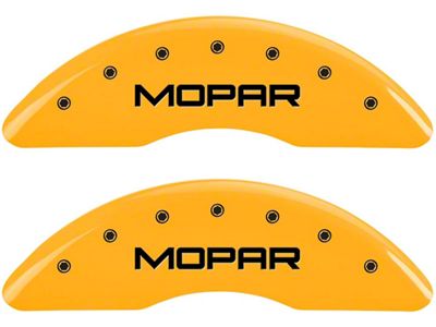 MGP Yellow Caliper Covers with MOPAR Logo; Front and Rear (11-18 RAM 3500 SRW)