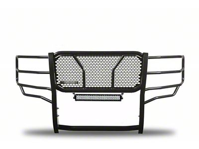 Rugged Heavy Duty Grille Guard with 20-Inch LED Light Bar; Black (10-18 RAM 3500)