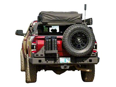 Chassis Unlimited High Clearance Dual Swing Out Rear Bumper; Pre-Drilled for Backup Sensors; Black Textured (10-23 RAM 2500)