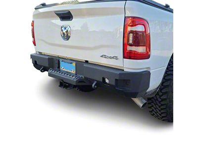 Chassis Unlimited Octane Series Rear Bumper; Pre-Drilled for Backup Sensors; Black Textured (19-23 RAM 2500)